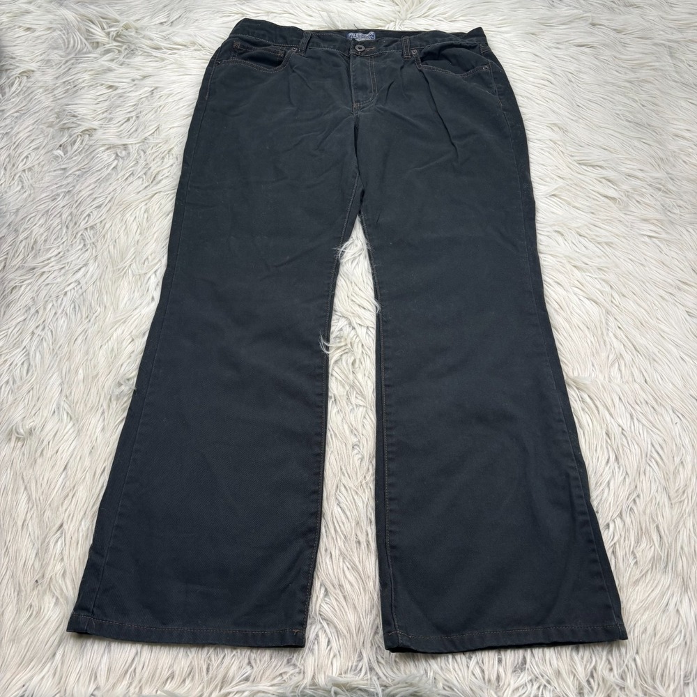 Vintage Ralph Lauren Polo Jeans Women's 14 Black Twill Straight Leg Pants Cotton